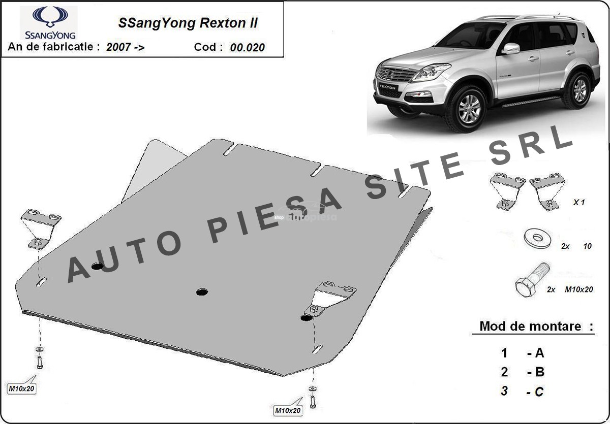 Scut metalic cutie viteze SsangYong Rexton fabricat incepand cu 2007 00020-SSangYong-RextonII.jpg