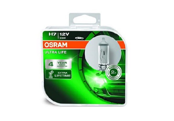 Set 2 becuri Osram H7 Ultra Life 12V 55W