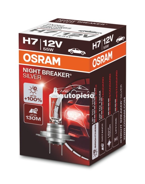 Bec Osram H7 Night Breaker Silver (+100% lumina) 12V 55W