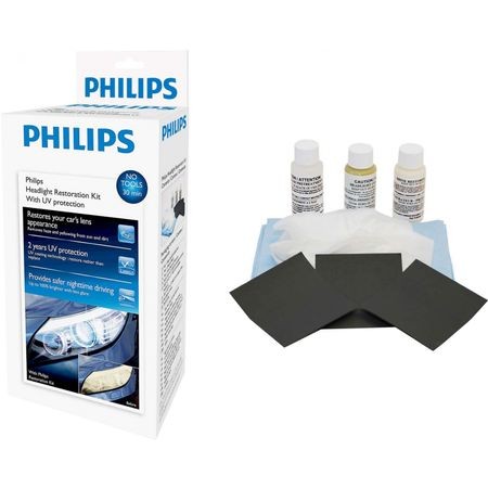 Kit polish restaurare faruri cu protectie UV Philips