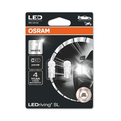 Set 2 becuri Osram LEDriving SL 6000k alb rece canbus W5W T10 12V