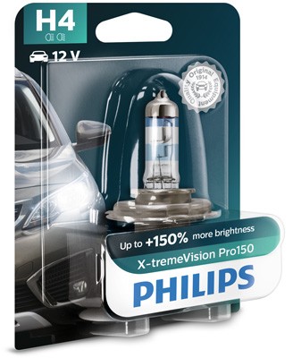 Bec Philips H4 X-tremeVision Pro150 (+150% lumina) 12V 60/55W