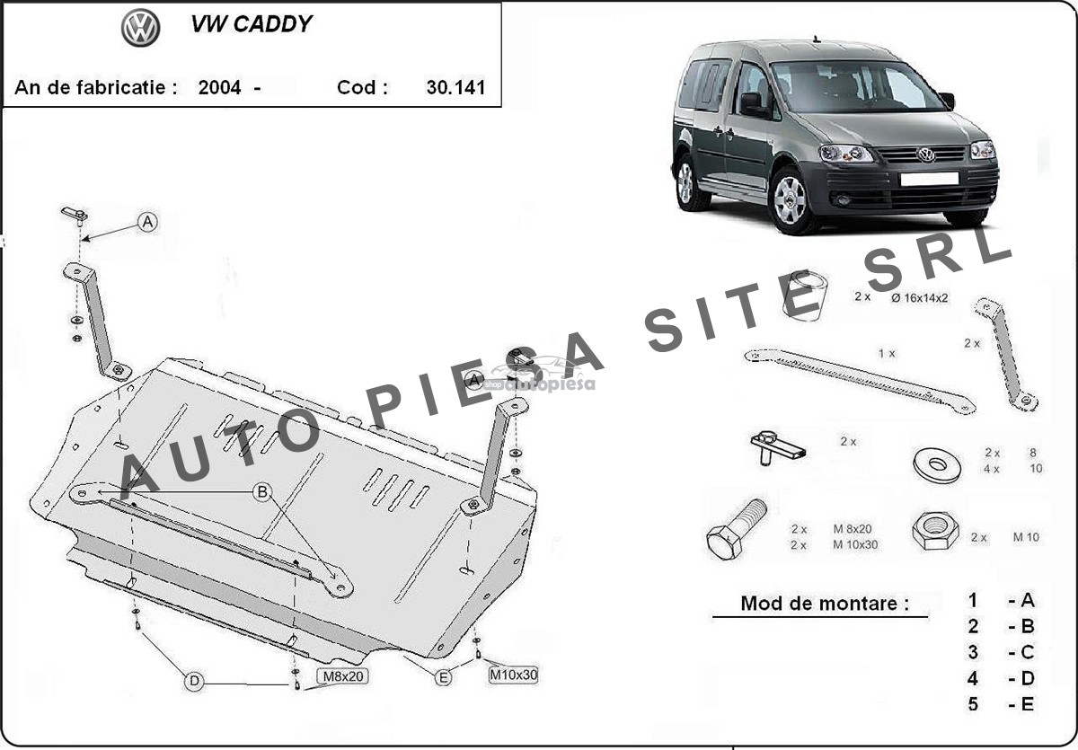 Scut metalic motor VW Caddy 3 III fabricat incepand cu 2004 30141-VW-Caddy.jpg