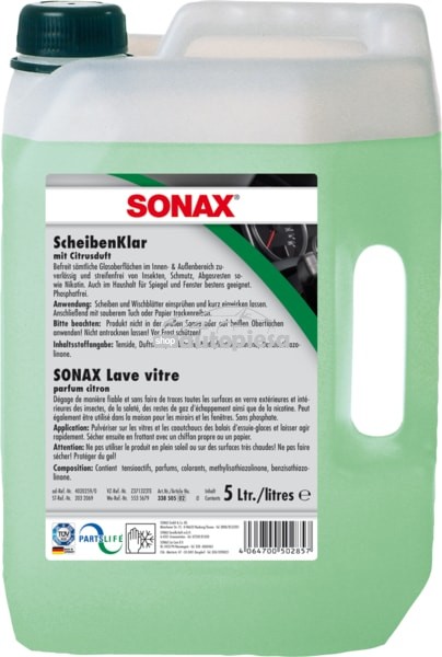 Solutie pentru curatarea geamurilor SONAX Clear glass 5 L