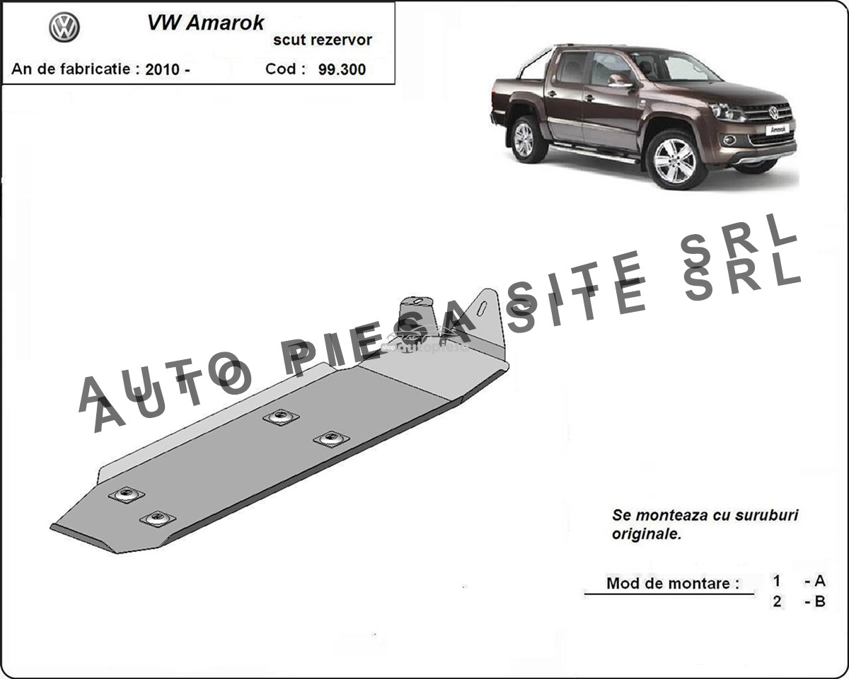 Scut metalic rezervor VW Amarok fabricat incepand cu 2010