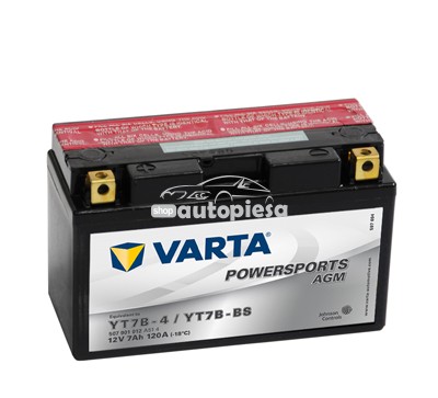 Acumulator baterie motociclete VARTA Powersports AGM 7 Ah 120A cu borne inverse