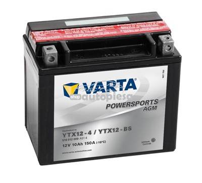 Acumulator baterie motociclete VARTA Powersports AGM 10 Ah 150A cu borne inverse