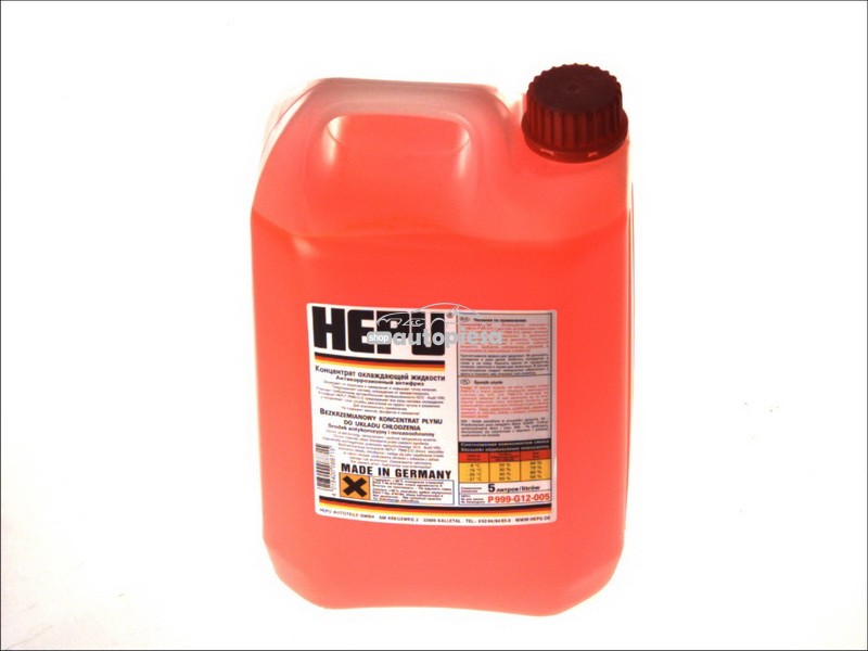 Antigel concentrat HEPU G12 Rosu / Roz 5 L