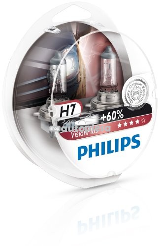 Set 2 becuri Philips H7 Vision Plus 12V 55W